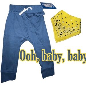 Gerber’s Baby Boy Joggers and Bandana Print Bib